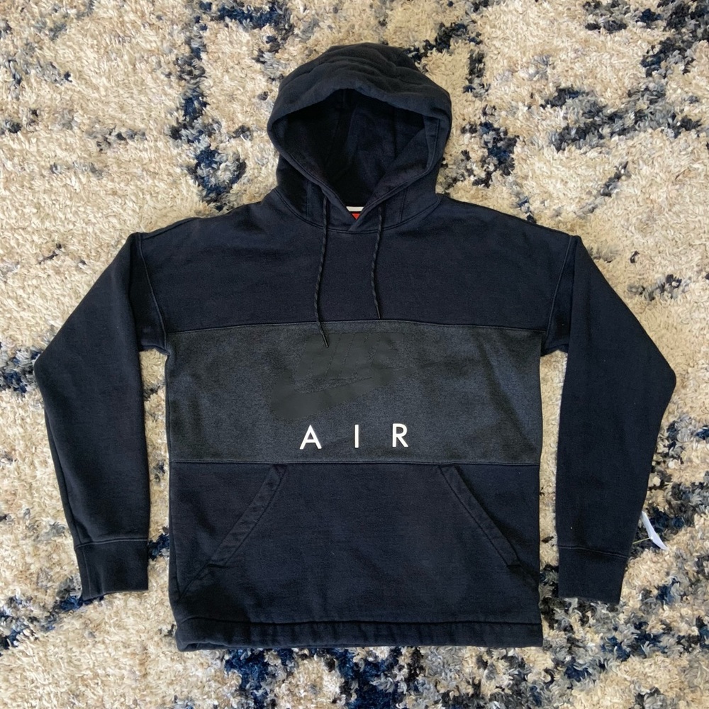 Men’s Medium Nike Air Fleece Hooded Pullover Sweatshirt Black